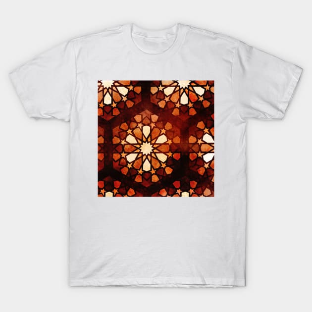 Watercolor stained glass T-Shirt by RosanneCreates